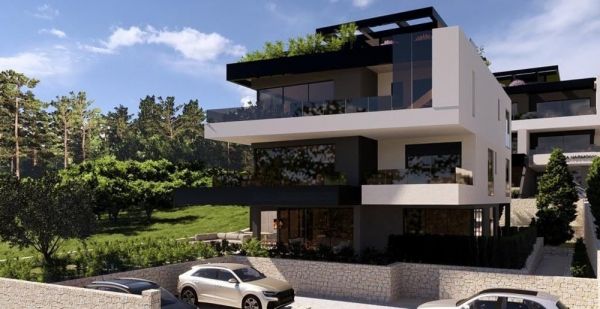 Modern cubist villa with parking spaces in a green area Croatia, perfect for the demanding real estate portfolio - buy an apartment in Croatia