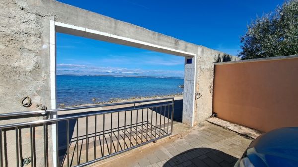 View of the azure sea from a terrace, seaside property in Croatia