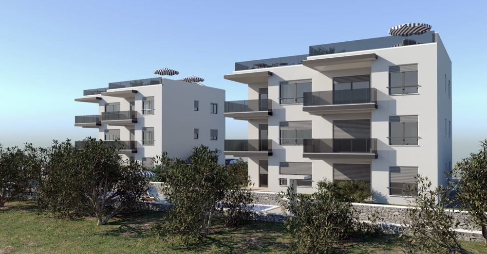 Apartments in the south of the island Ciovo in Croatia.