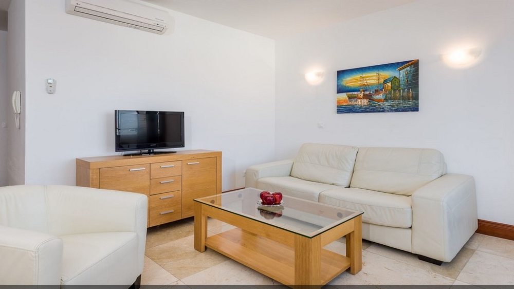 Picture from the living room with a view of the furniture in Central Dalmatia.