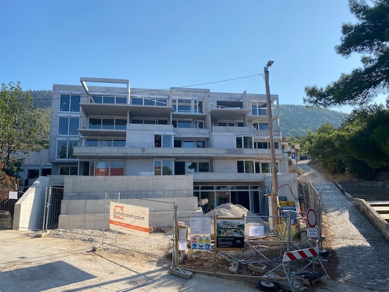 View from the street with the current status of construction work with completion in January 2021- Buy an apartment in Croatia.