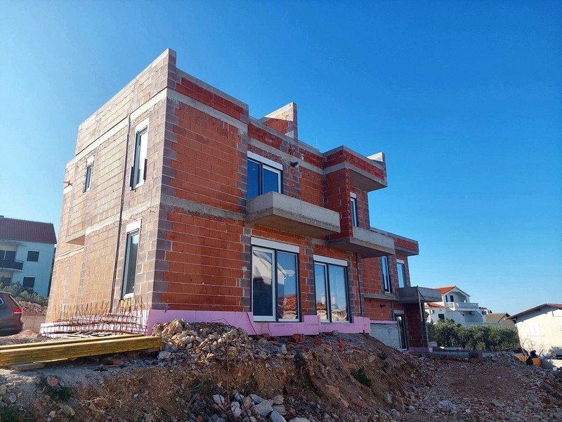 Newly built residential house with red bricks in Murter, Croatia for investment