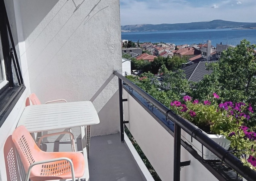 Balcony with sea view in apartment A2953 for sale in Crikvenica.