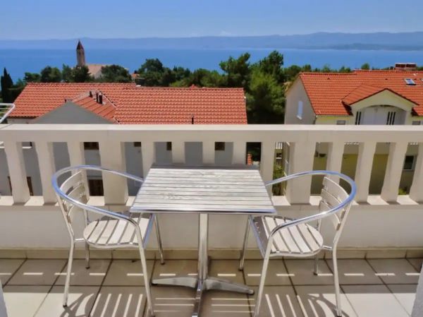 Panoramic sea view of apartment A299 for sale in Croatia in place Bol on island Brac.