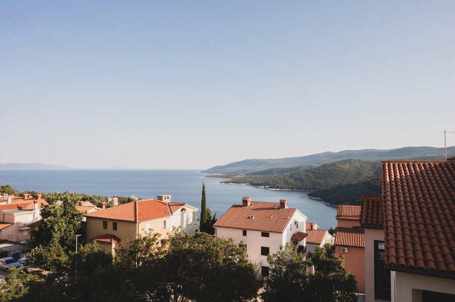 Sea view of apartment A3069, which is offered for sale in Rabac in Istria.