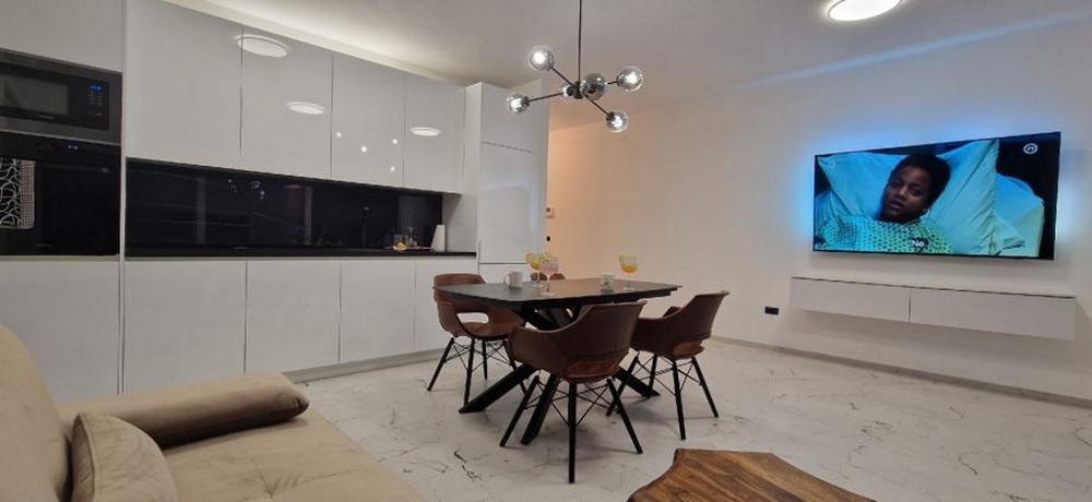 Real Estate Croatia - Elegant dining area with open living concept in Novalja, Pag.