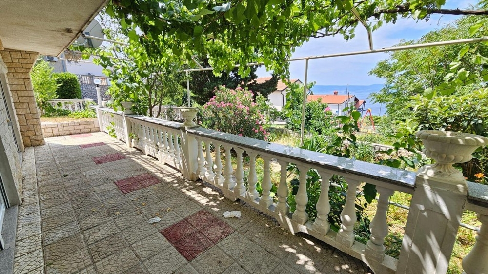 Terrace with sea view - property A3704 in Novi Vinodolski, Kvarner Bay, Croatia.