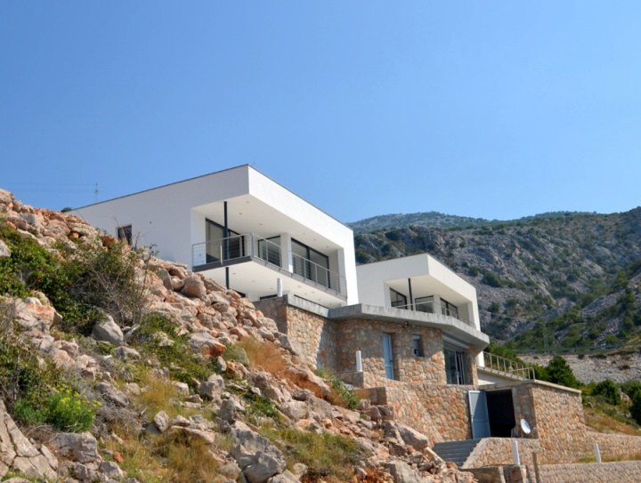 Modern real estate by the sea in Croatia.