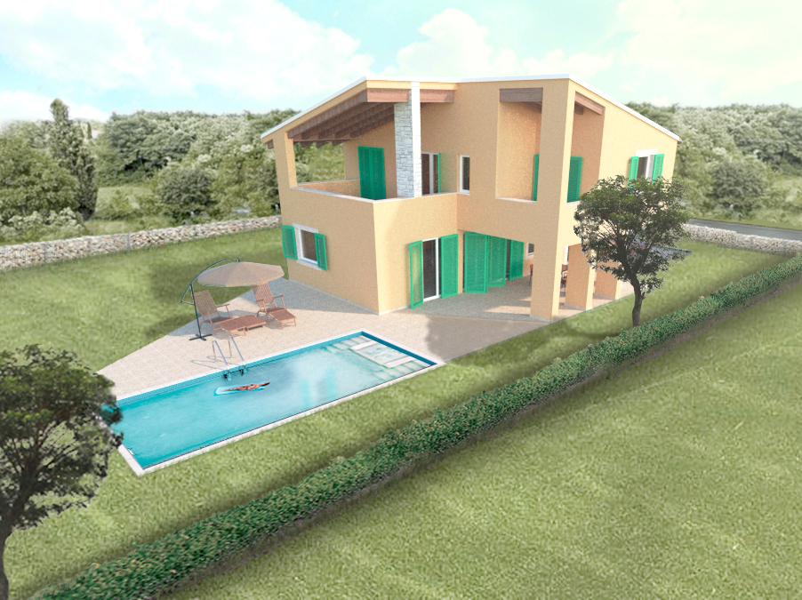 New building in Croatia on the island of Krk for sale.