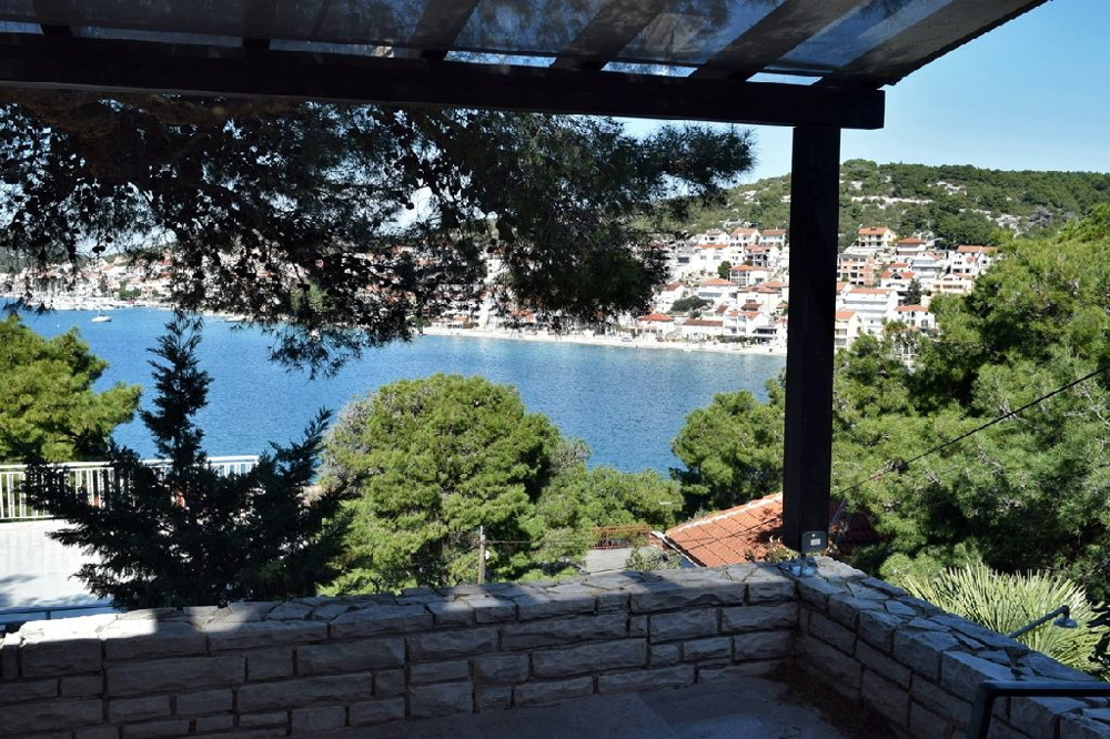 Sea view from the terrace of property H1395 in Croatia, Dalmatia.
