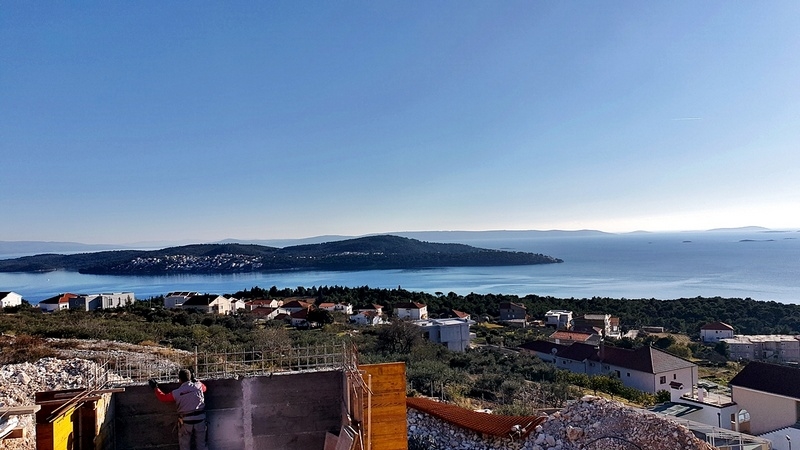 Fantastic sea view from the plot of Villa H1475 in Croatia - Panorama Scouting Immobilien.