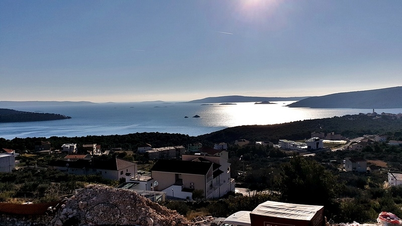 Sea view from the terrace of Villa H1475, Trogir region, Dalmatia.