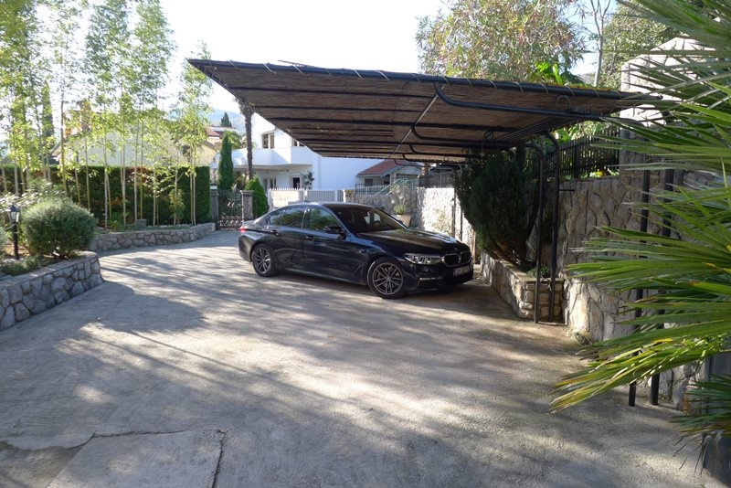 Covered parking spaces of the villa H1679 in the Opatija region, Kvarner Bay