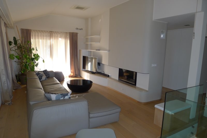Luxuriously furnished living area with fireplace - Villa H1679 near Opatija in Croatia.