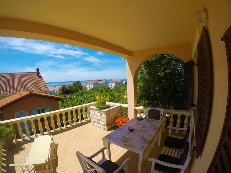 Terrace with sea view - House H1816 in Kozino, Zadar region, Croatia - Panorama Scouting.