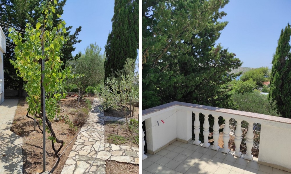 Mediterranean garden of property H2481, island of Rab, Croatia.
