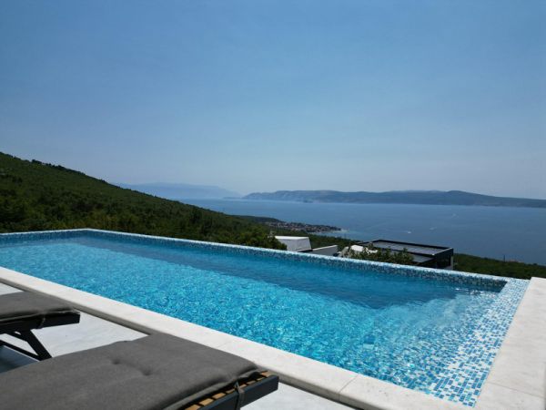 Luxury villa with pool and panoramic sea view for sale in Croatia.