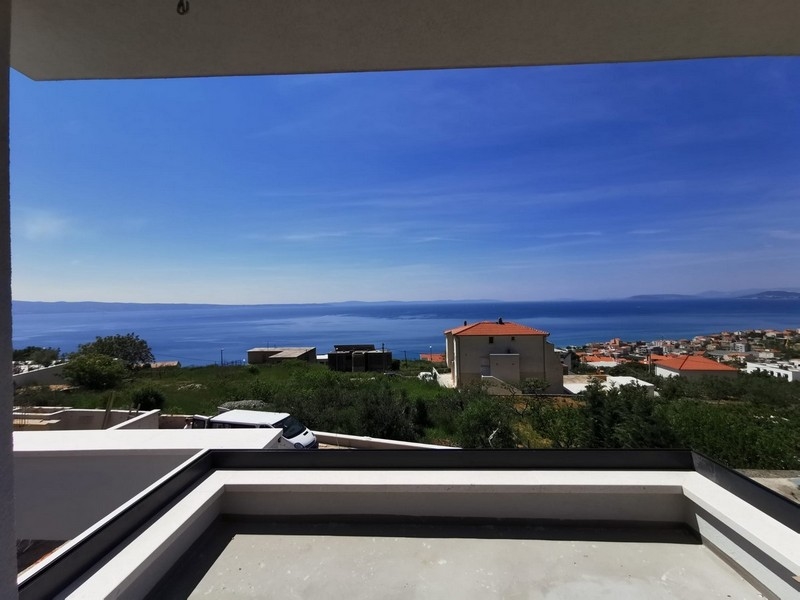 Modern new build villa overlooking the sea in the Podstrana region near Split in Croatia.