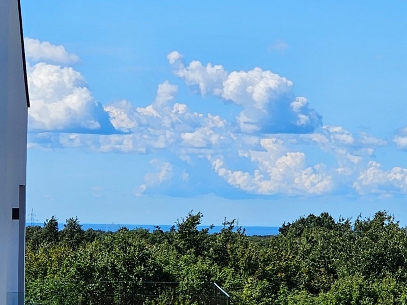 View of the Istrian landscape to the sea.