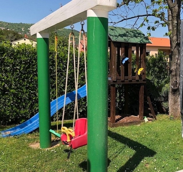 Children's playground in the garden of a Croatian property