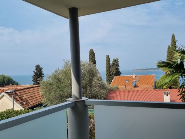 Sea view from a balcony of a house for sale in Istria.