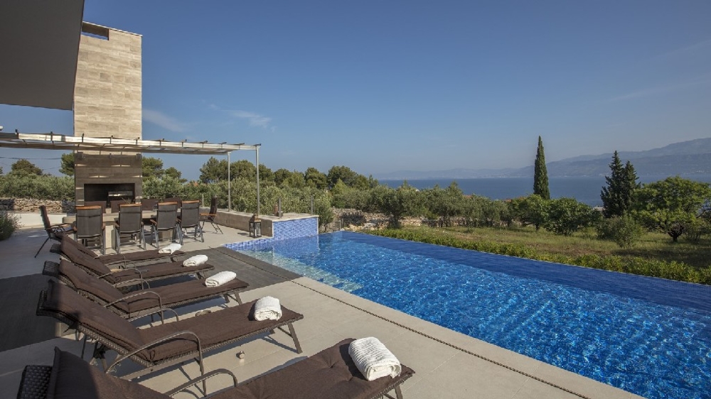 Modern luxury villa for sale on the island Brac, Dalmatia.