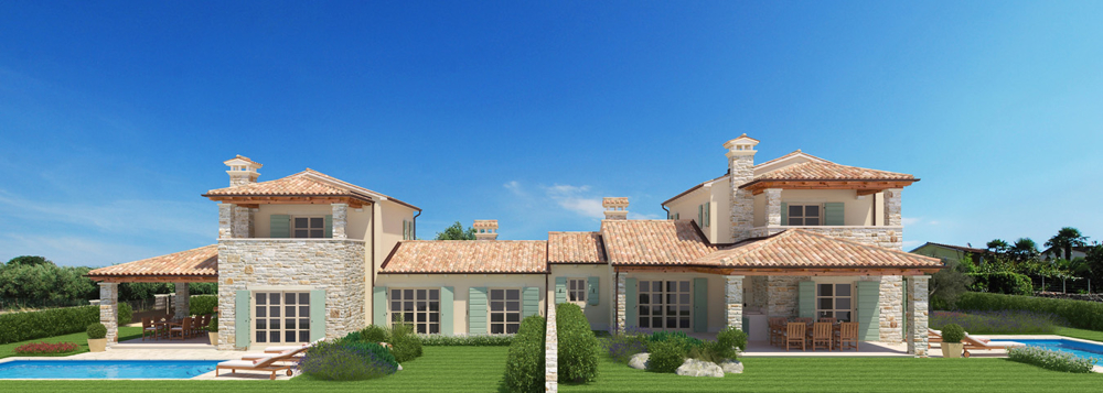 Site plan of the property H595 in Istria, Croatia.
