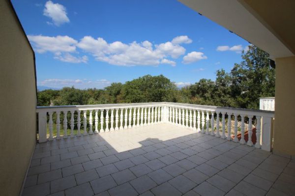 Balcony with sea view of the property H649 near Malinska, island Krk