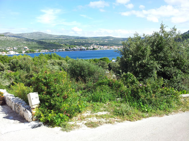 The sea view from the building plot for sale in Rogoznica, Dalmatia. Property with sea view - Panorama Scouting