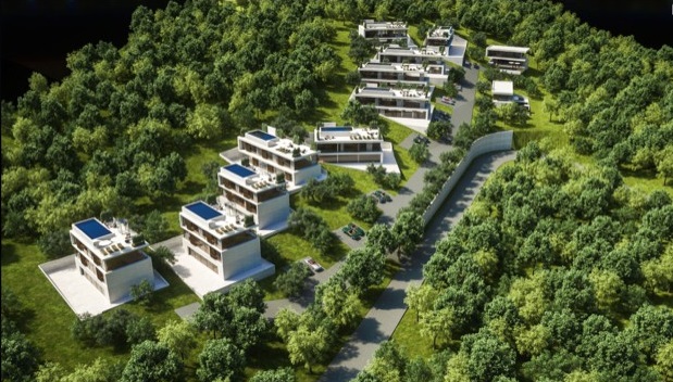 A closer look at the 12 villas according to the second concept in the Kvarner Bay.